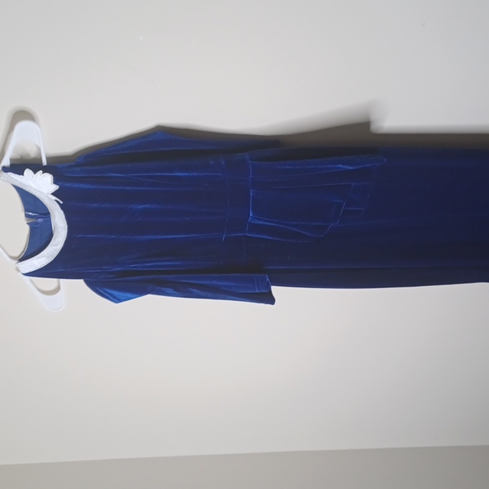 Blue Velvet Dress